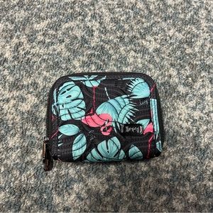 Lug splits SE RFID wallet in flamingo print